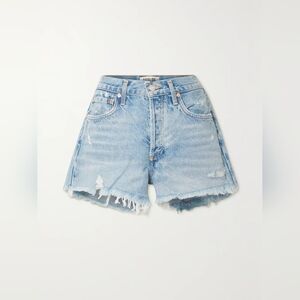 Agolde Parker Long Vintage Cutoff Organic Denim Shorts
